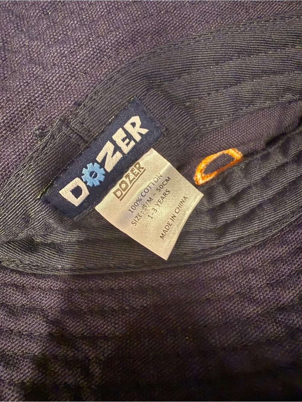 Dozer Barefoot Adventures Navy Bucket Hat with Orange Trim